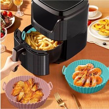 Adalinhome  2'li Airfryer Silikon Pişirme Kabı Hava Fritözü Kabı (2ADET)