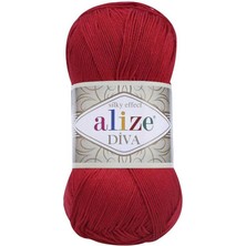Alize Diva Kırmızı El Örgü Ipliği