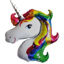 Rönesans Parti 2'li Tek Boynuzlu At Unicorn Folyo Balon Koyu Renk 87X117 cm