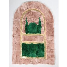 Yeşil Gold Çizgili Seccade