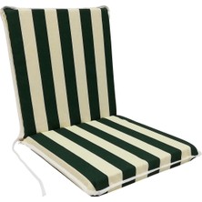 Vip Home Concept Sandalye Minderi Arkalıklı Lastikli Fermuarlı Süngerli-4 Adet(Yeşil-Beyaz)Yıkanabilir