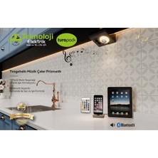 Teknoloji Elektrik Dolap ve Tezgah Altı Bluetooth Müzik Çalar Prizmatik Venüs Kablolu 3 Metre