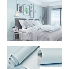 Trendpoint 60 x 500 cm Mat Açık Mavi Kendinden Yapışkanlı Duvar Mutfak Banyo Dolap Kaplama Dekorasyon