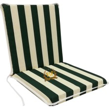 Vip Home Concept Sandalye Minderi 2 Adet Arkalıklı Büyük Fermuarlı Yıkanabilir Yeşil-Beyaz