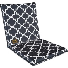 Vip Home Concept Sandalye Minderi 4 Adet Arkalıklı Büyük Fermuarlı Yıkanabilir Karaçatı