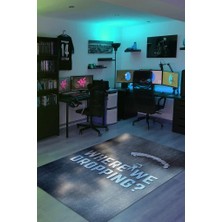 Homshtag Nereye İniyoruz Dokuma Tabanlı Yıkanabilir Kaymaz Gamer Halısı
