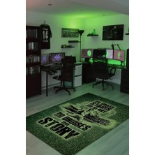 Homshtag Sahadaki Zafer Dokuma Tabanlı Yıkanabilir Kaymaz Gamer Halısı