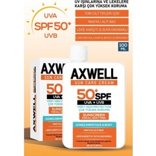 Axwell Spf 50+ 2li Seti Leke Karşıtı Nemlendirici Yüksek Koruma Güneş Kremi 100ML