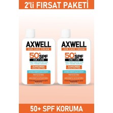 Axwell Spf 50+ 2li Seti Leke Karşıtı Nemlendirici Yüksek Koruma Güneş Kremi 100ML