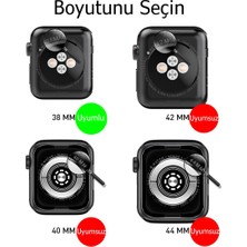 Smart Tech Apple Watch ile Uyumlu 38 40 42 44 45 mm Önü Açık Silikon Şeffaf Kılıf