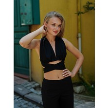 ALV Fashion Bağlamalı Bluz Pantolon Takımı
