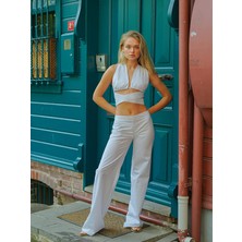 ALV Fashion Bağlamalı Bluz Pantolon Takımı
