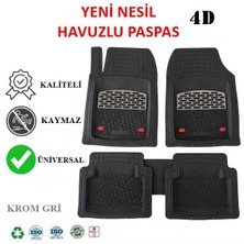 Beka52 Dacia Duster 2 Wd (4x2)  2015 4d Havuzlu Universal Paspas Krom Gri