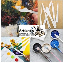 Artlantis Plastik Spatül 5 Li Set Resim ve Heykel Plastik Spatula Esnek Plastik Palet Bıçağı 1 Paket