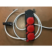 Tutar Nalbur Kauçuk 3'Lü Uzatma Kablosu