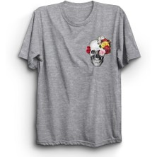 The Fame Box Skull And Rose, Kurukafa Logo Tişört