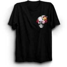 The Fame Box Skull And Rose, Kurukafa Logo Tişört