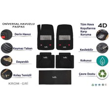 Beka52 Dacia Logan Sedan 2011 4d Havuzlu Yeni Nesil Universal Paspas Krom Gri