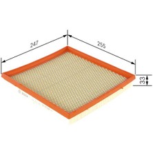 Bosch F026400385 Hava Filtresi Astra J 1.4 100HP-1.6 115HP- Cruze 09 256X250X34
