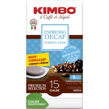 Kimbo Cialde Espresso Decaf Yassı Pod Uyumlu Kapsül Kahve (15'li Kutuda)