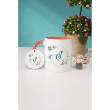 Hedizu Çiçekli Ş Harfli Turuncu Kupa Bardak Anahtarlık