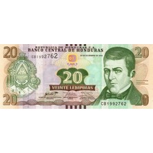 CM Collection Honduras 20 Lempira 2016 - Çil