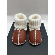 Nazlı Giyim Bebek Unisex Kuzu Derisi Ilk Adım Ayakkabısı Panduf Patik - NG3001