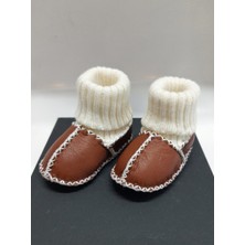 Nazlı Giyim Bebek Unisex Kuzu Derisi Ilk Adım Ayakkabısı Panduf Patik - NG3001