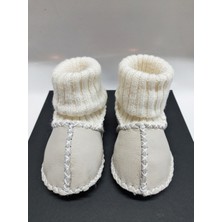 Nazlı Giyim Bebek Unisex Kuzu Derisi Ilk Adım Ayakkabısı Panduf Patik - NG3001