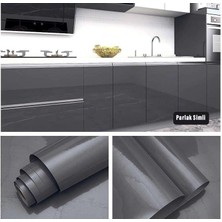 Technosmart 60 x 500 Cm Simli Kendinden Yapışkanlı Parlak Duvar Kağıdı Mutfak Banyo Dolap Kaplama