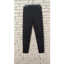 Twomeey Likralı Yüksek Bel Jean Pantolon (Siyah)