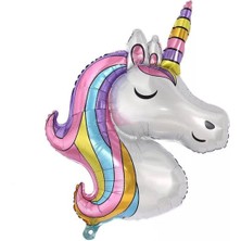 Tek Boynuzlu At Unicorn Folyo Balon Açık Renk 100 cm