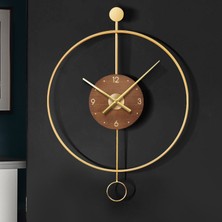 Aga Konsept Orbit Gold 60 Cm, Modern Dekoratif Metal Duvar Saati
