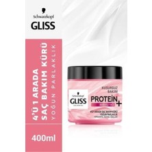 Gliss Protein + Babasu Yağı 4'ü 1 Arada Yoğun Parlaklık Saç Bakım Kürü 400 ml