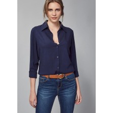 Twomeey Dokuma Viskon Kumaş Basic Gömlek (Renk Seçenekli)