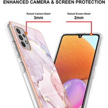 Cool-M Samsung Galaxy A32 4g Eu Versiyonu Için Şok Geçirmez Imd Elektrapan Mermer Desen Tasarımı Yumuşak Tpu Koruyucu Kapak Kasası (Yurt Dışından)