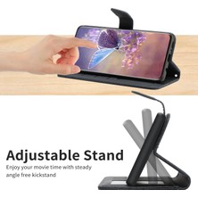 Cool-M Samsung Galaxy A32 4g Eu Versiyonu Basılı Kelebek Çiçek Manyetik Kapatma Kılıf Kılıfı Cüzdan Flip Cilt Touch Duygu Stand Kapağı Kesme (Yurt Dışından)