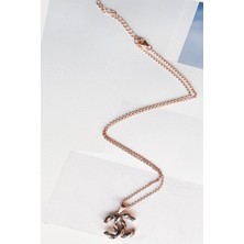 MorMajor Silver Zirkon Taşlı Marka Gümüş Kolye