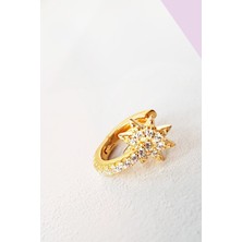 MorMajor Silver Tekli Ithal Yıldızlı Taşlı Gümüş Küpe