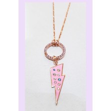 MorMajor Silver Rengarenk Şimşek Gümüş Kolye