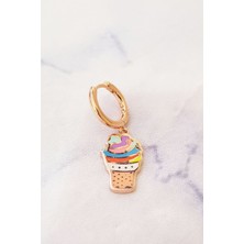 MorMajor Silver Tekli Renkli Ice Cream Gümüş Küpe