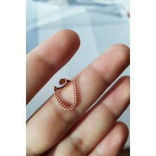 MorMajor Silver Tekli Ithal Smile Zincir Gümüş Küpe