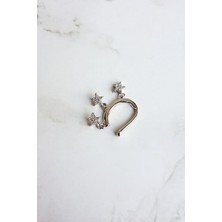 MorMajor Silver Ithal 3 Yıldızlı Gümüş Kıkırdak Küpe