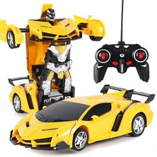 Mj Toys Oyuncak Uzaktan Kumandalı Transformers Tarzı Robota Dönüşen Oyuncak Araba Ferrari (Yurt Dışından)