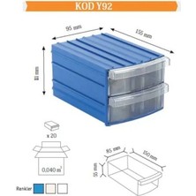 Sembol Y92 Plastik Çekmeceli Kutu (20 Çekmeceli)