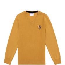 U.S. Polo Assn. Erkek Çocuk Safran Triko Kazak 50255664-VR043