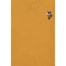 U.S. Polo Assn. Erkek Çocuk Safran Triko Kazak 50255664-VR043