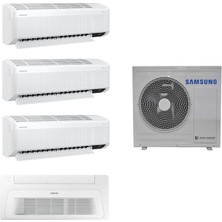 Samsung Wind Free AJ080TXJ4KH/EA 7+9+9 Duvar + 18 Tek Yön Kaset Tipi Iç 8 Kw Dış Ünite 28000 BTU 1+4 Multi Inverter Duvar Tipi Klima