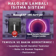 Robogil AF-19D Airfryer XXL 6,5lt Halojen Lambalı Cam Kapaklı Sıcak Hava Fritözü