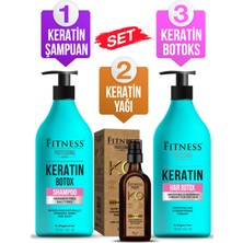 Fitness Professional Kuru Saçlara Özel Onarıcı Botox Set 1000 ml ve Keratin Bakım Yağı 100 ml